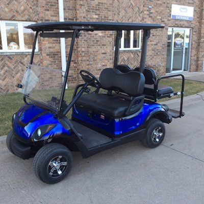 Custom Blue and Black Golf Car