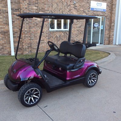 Custom Purple and Black Golf Car