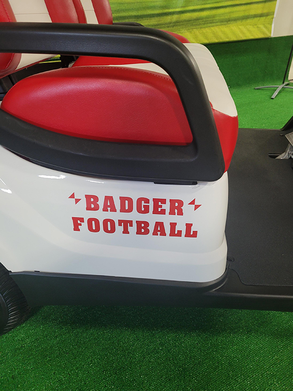 Custom Wisconsin Badgers Golf Car - Image 4