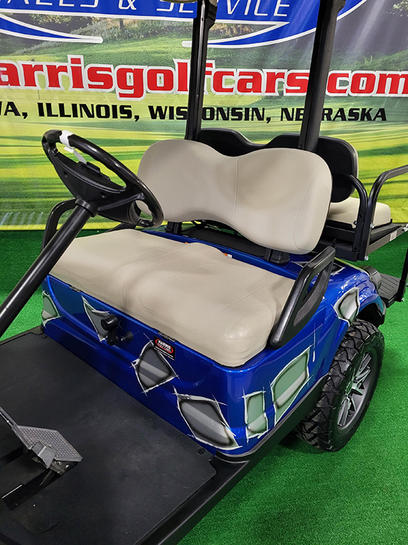 Custom Blue and Silver 4-Passenger Golf Car - Image 3
