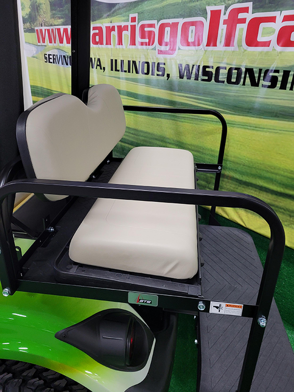Custom Black, Green and Yellow 4-Passenger Golf Car - Image 4