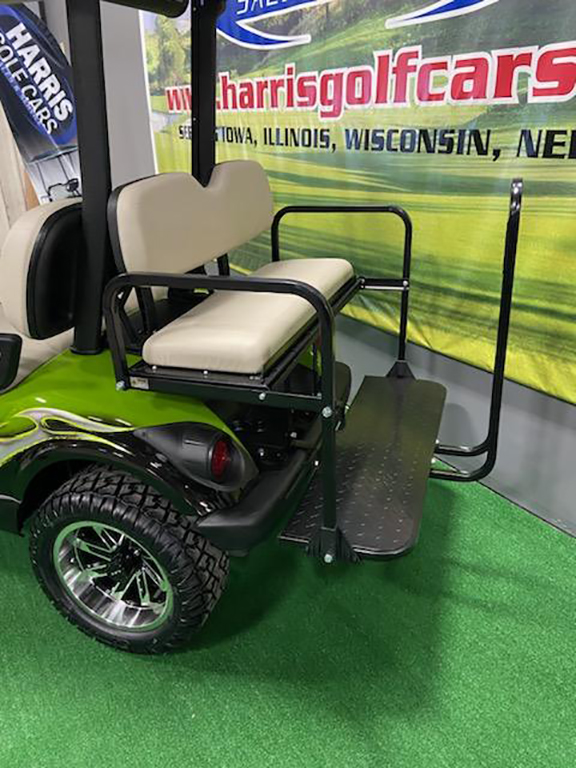Custom Black and Green Tribal 4-Passenger Golf Car - Image 2