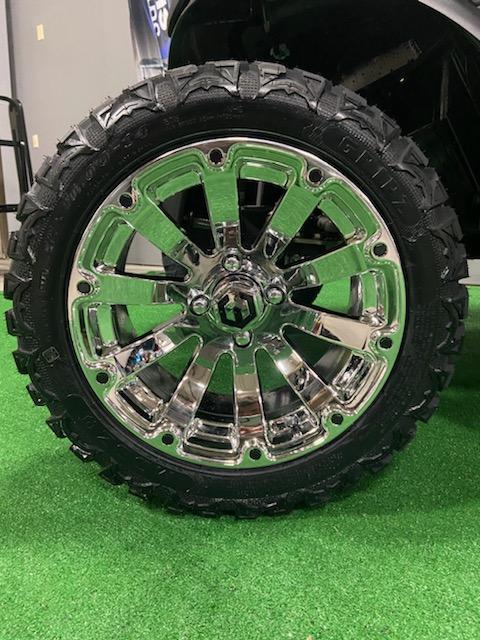 Custom Green and Gray Tribal 4-Passenger Golf Car - Image 4