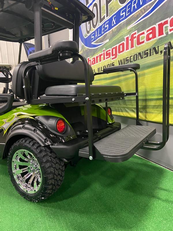 Custom Green and Gray Tribal 4-Passenger Golf Car - Image 3