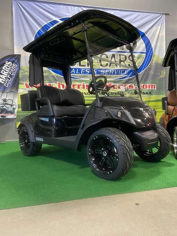 Custom "Twin" Yamaha AC PTV Li Jasper Red and Onyx Black Golf Cars - Image 3