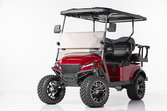 2023 Madjax XSeries 48V Lithium Cherry Red Metallic 4-Passenger Vehicle - Image 2