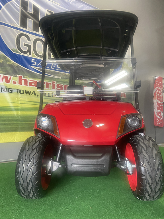 Custom Candy Apple Red Golf Car - Image 2