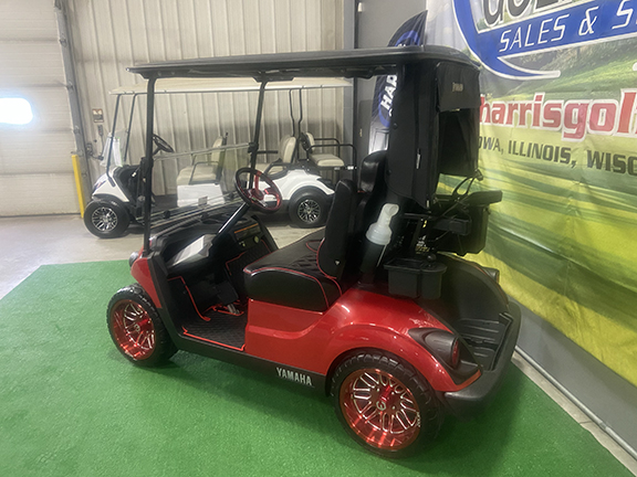 Custom Candy Apple Red Golf Car - Image 6