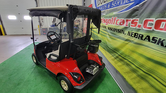 2012.5 Yamaha Drive Electric Spinal Red Golf Car - Image 5